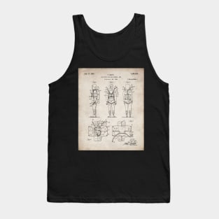 Parachute Pack Patent - Sky Diving Art - Antique Tank Top